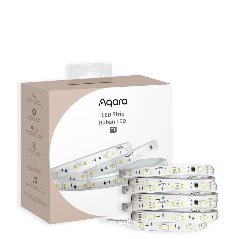 banda led zigbee aqara led strip t1 (rls-k01d) rgb+cct, 2 metri